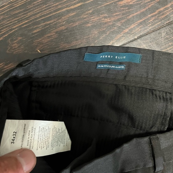 Perry Ellis Mens Slim Fit Dress Pants Size 34 - Picture 2 of 3